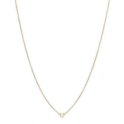Tiffany 18K Yellow Gold Diamond .05ct Elsa Peretti Diamonds by the Yard Pendant Necklace 1 of 5