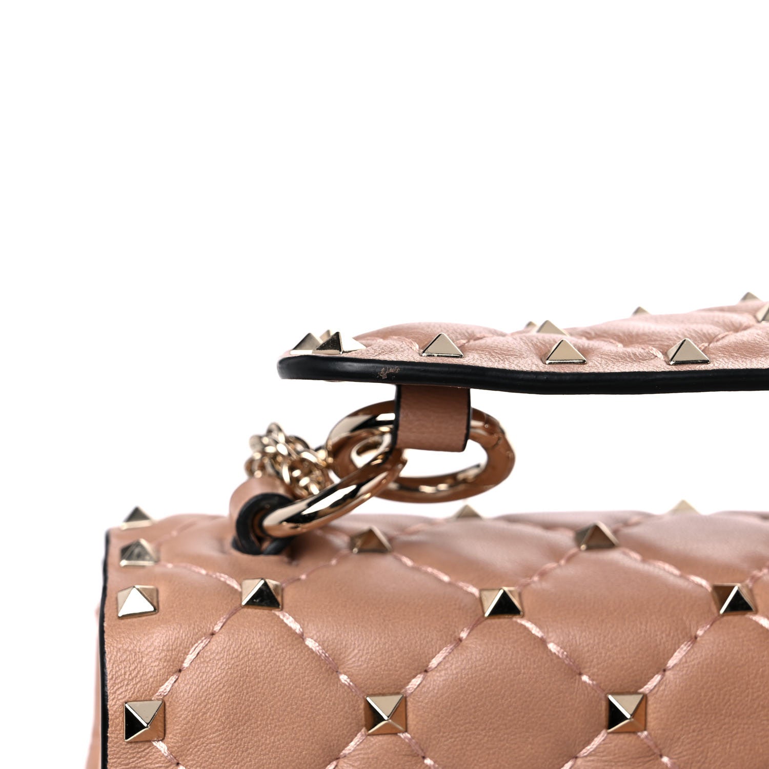 Valentino Garavani Nappa Medium Rockstud Spike Shoulder Bag Soft Noisette 13 of 13