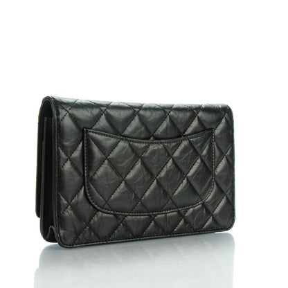 Chanel Aged Calfskin Casino 2.55 Reissue Wallet on Chain WOC Black 3 of 8
