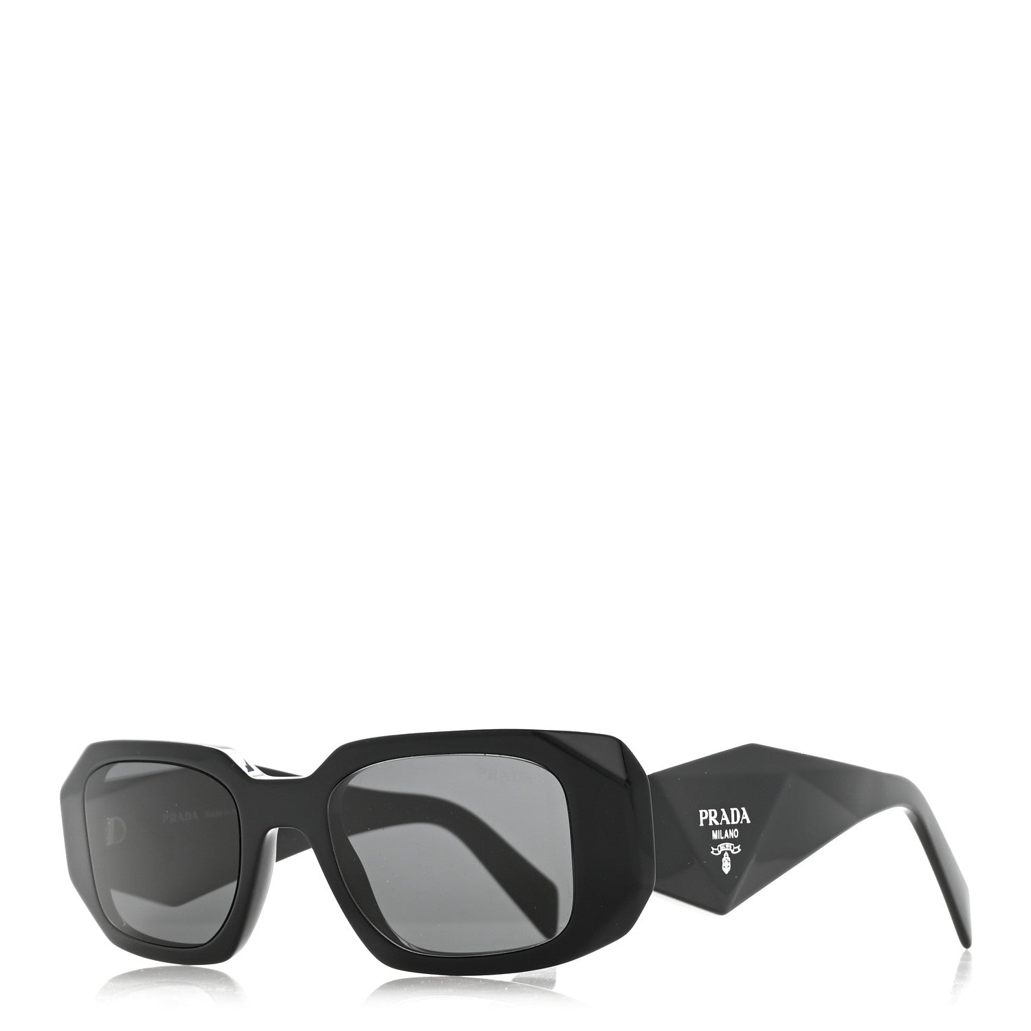 Prada Acetate Symbole Sunglasses SPR 17W Black 1 of 8