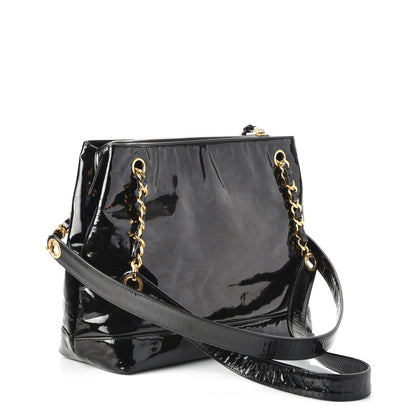 Chanel Patent CC Shoulder Bag Black 3 of 8