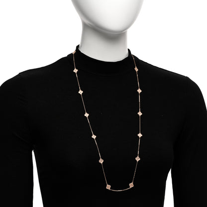 Van Cleef & Arpels 18K Rose Gold 16 Motifs Sweet Alhambra Necklace 2 of 6