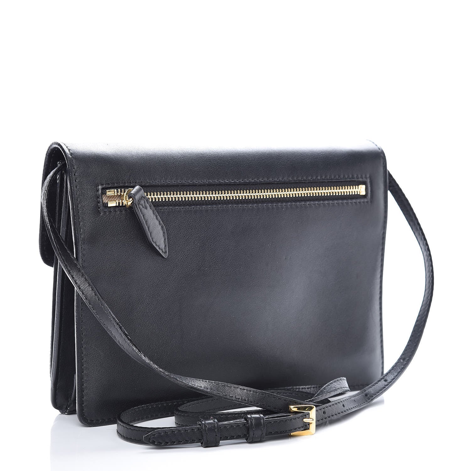 Burberry Calfskin House Check Small Macken Crossbody Bag Black 3 of 12