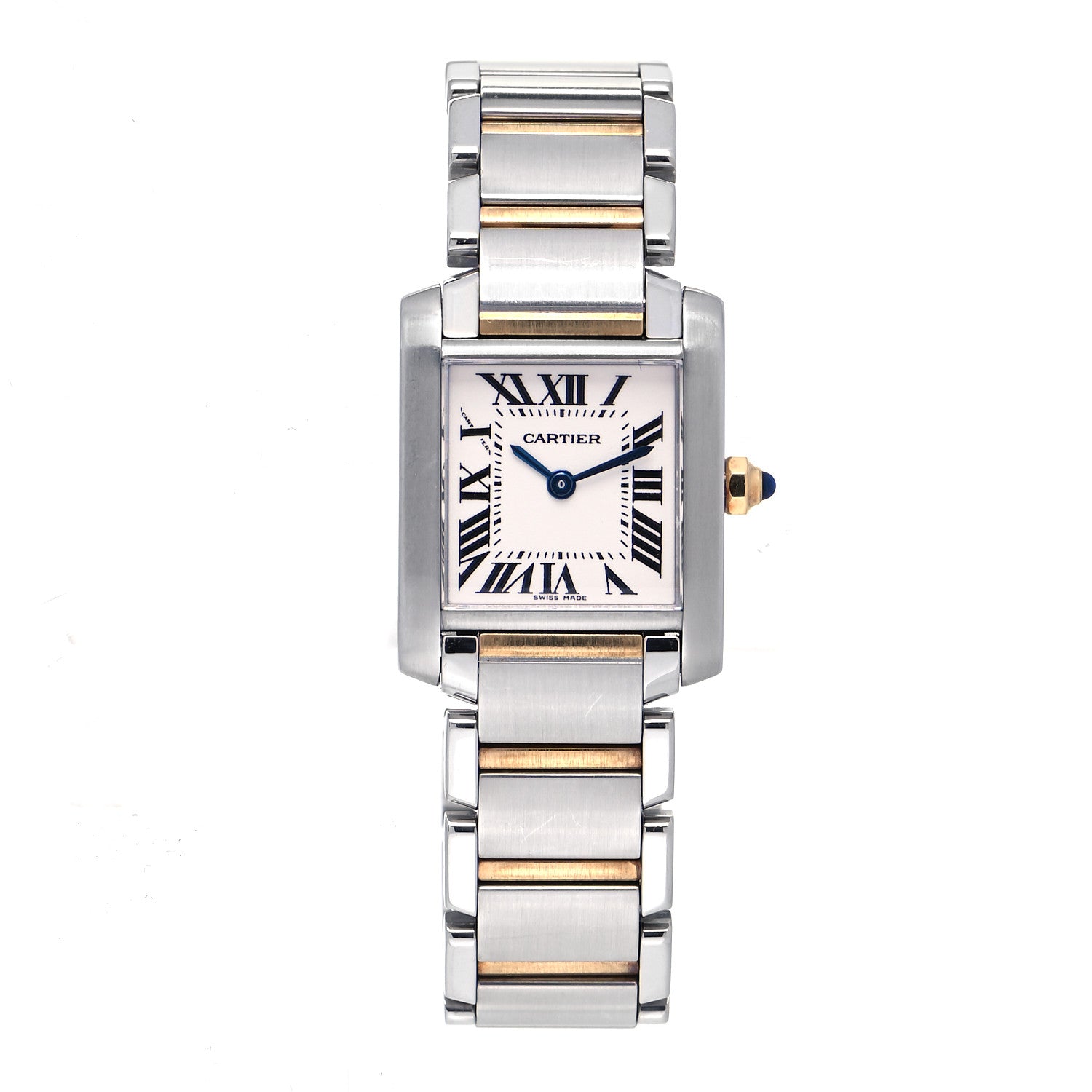 Cartier Stainless Steel 18K Yellow Gold 20mm Tank Francaise Quartz Watch 1 of 4