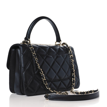 Chanel Lambskin Quilted Small Trendy CC Dual Handle Flap Bag Black 3 of 9