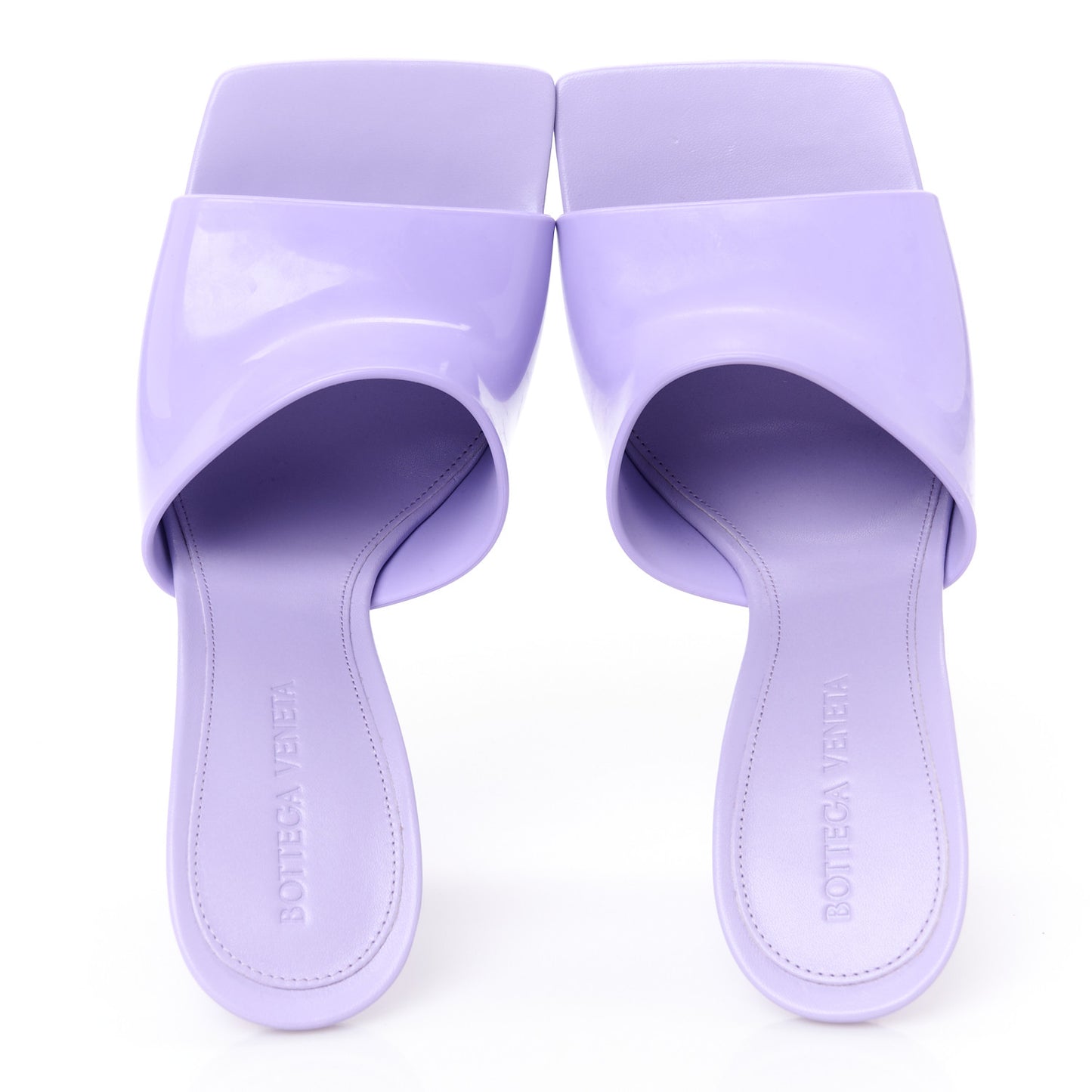Lambskin Stretch Mule Sandals 37 Lavender