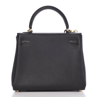 Hermes Togo Kelly Retourne 25 Black 5 of 64