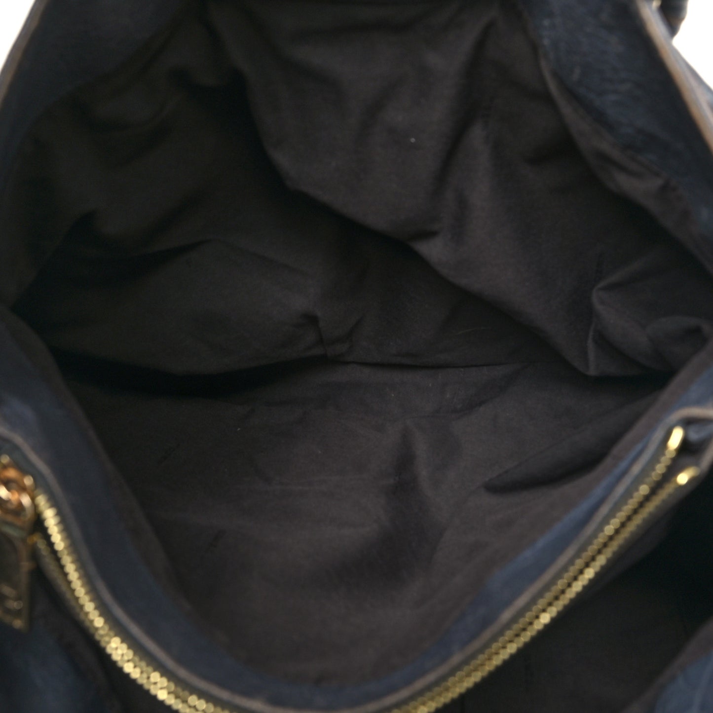 Crinkled Lambskin Mia Tote Blue