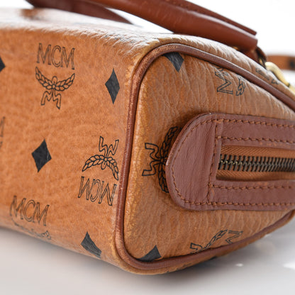 MCM Visetos Mini Boston Bag Cognac 15 of 16