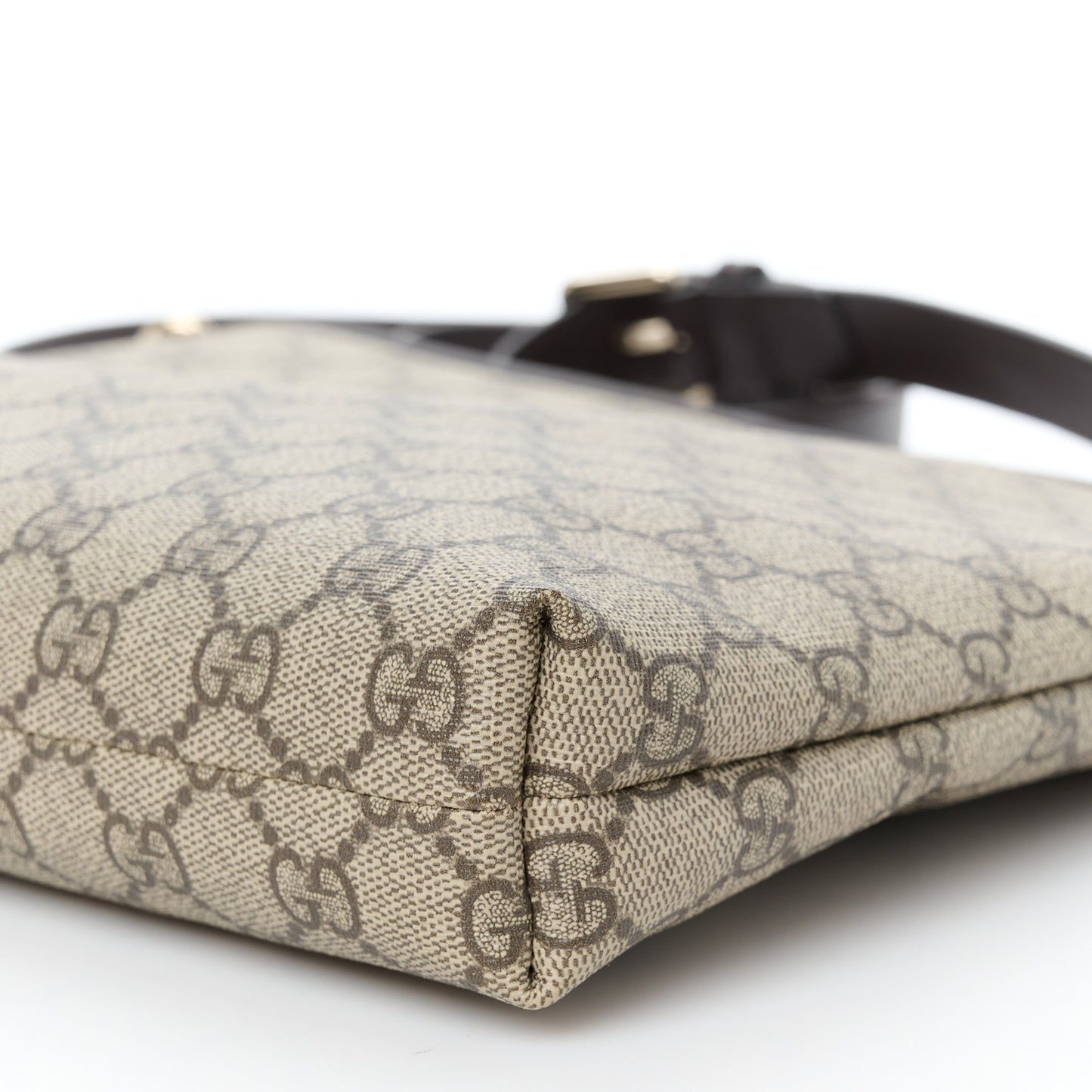 GG Plus Monogram Medium Flat Messenger Bag Dark Brown