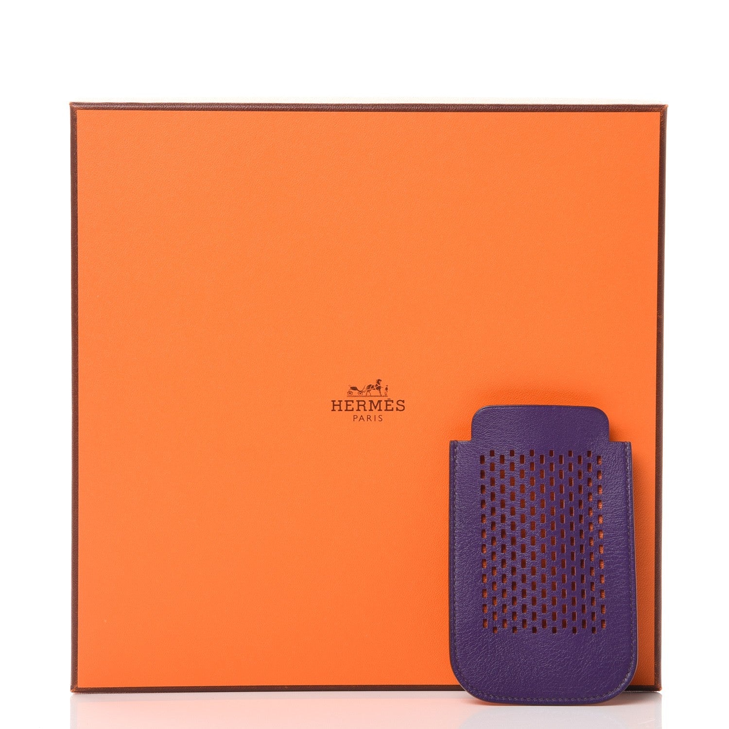 Hermes Swift Chevre Mysore iPhone Case Ultraviolet Potiron 9 of 9