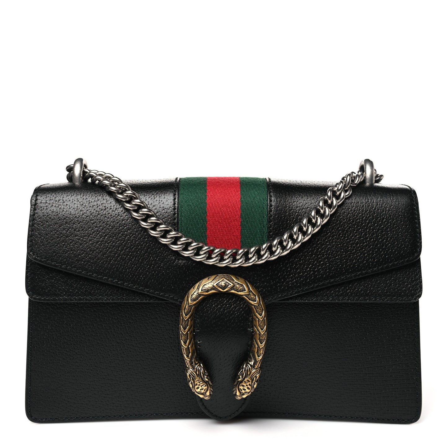 Calfskin Web Small Dionysus Shoulder Bag Black