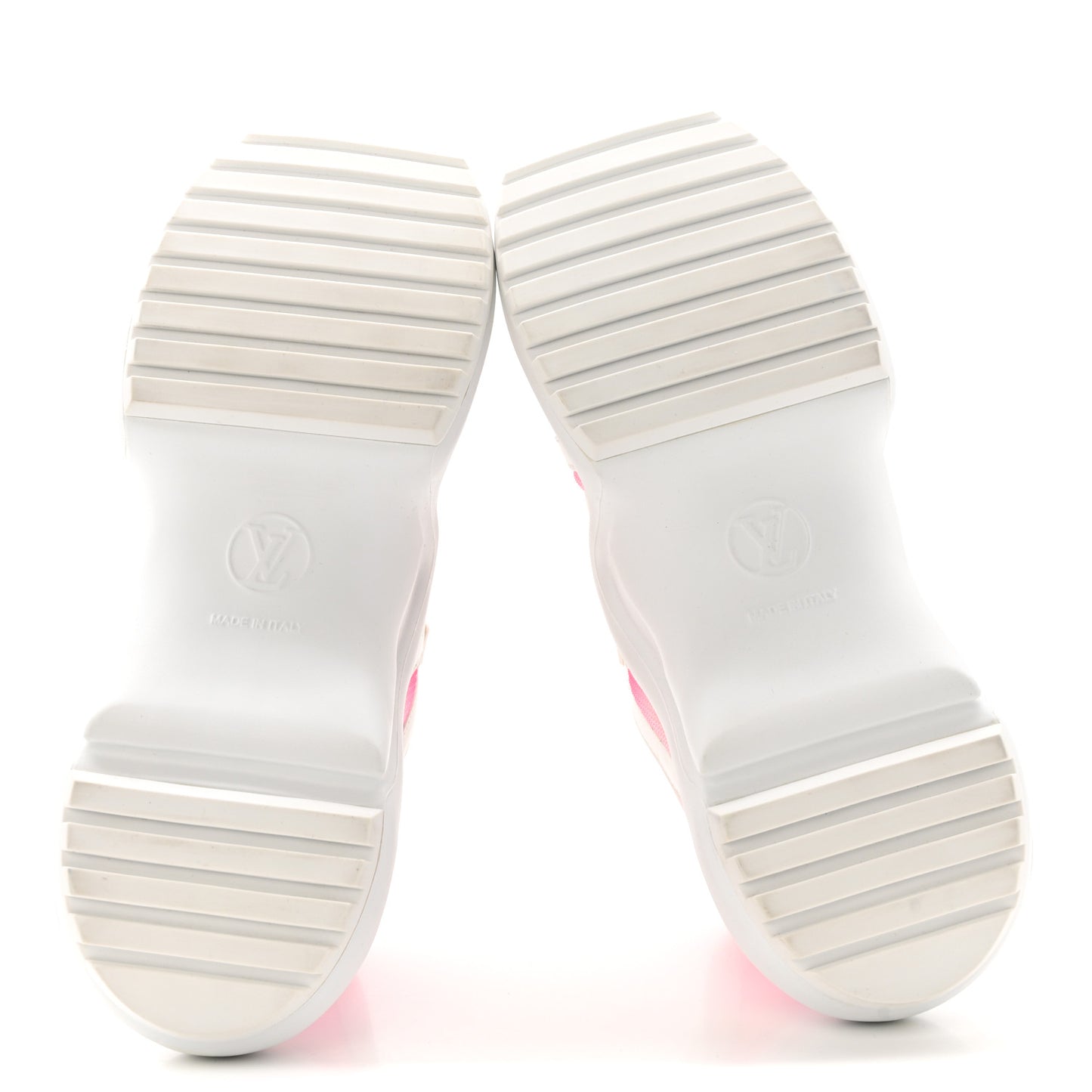 Calfskin Technical Nylon LV Archlight Sneakers 37 White Pink