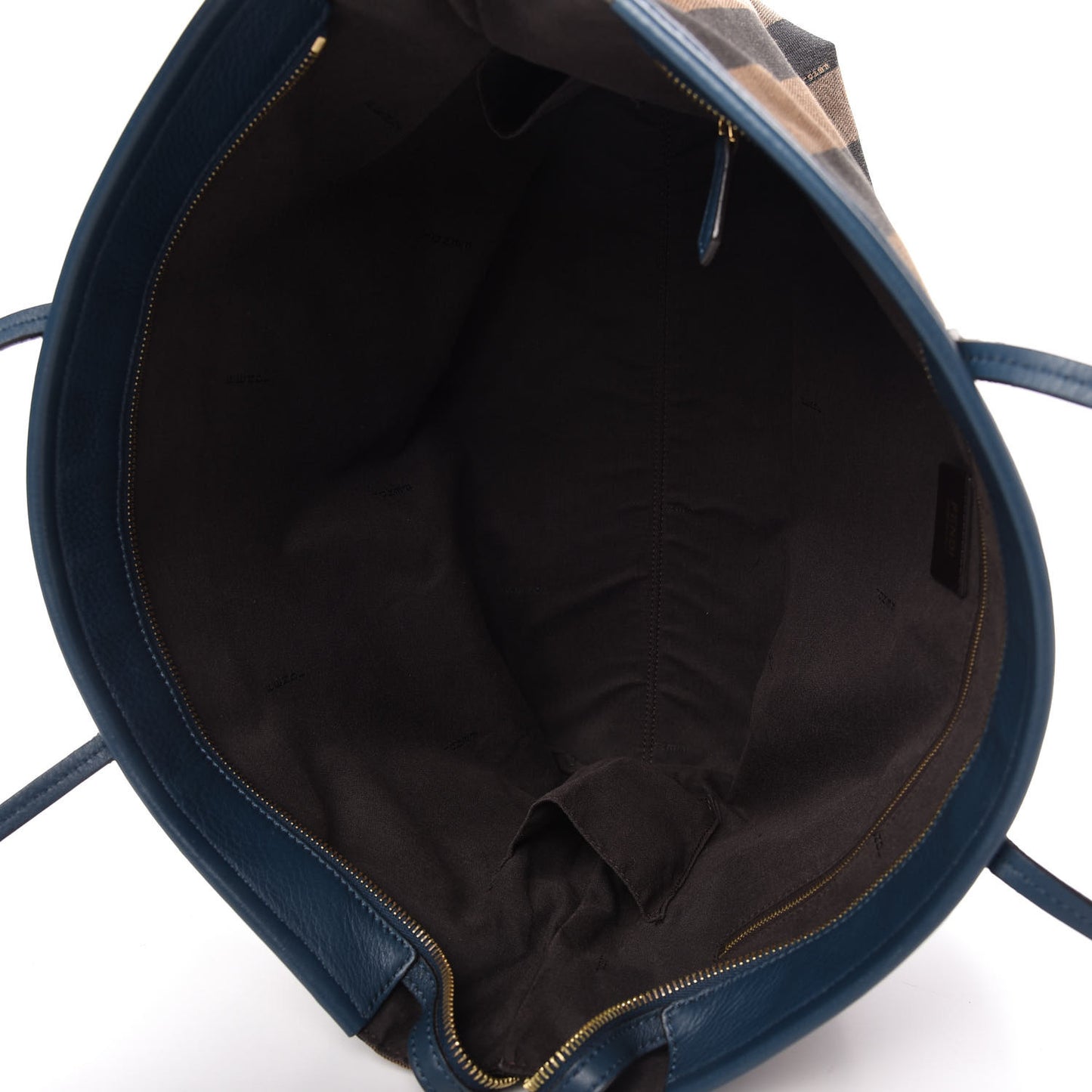 Pequin Vitello Medium Roll Tote Tobacco Petrolio