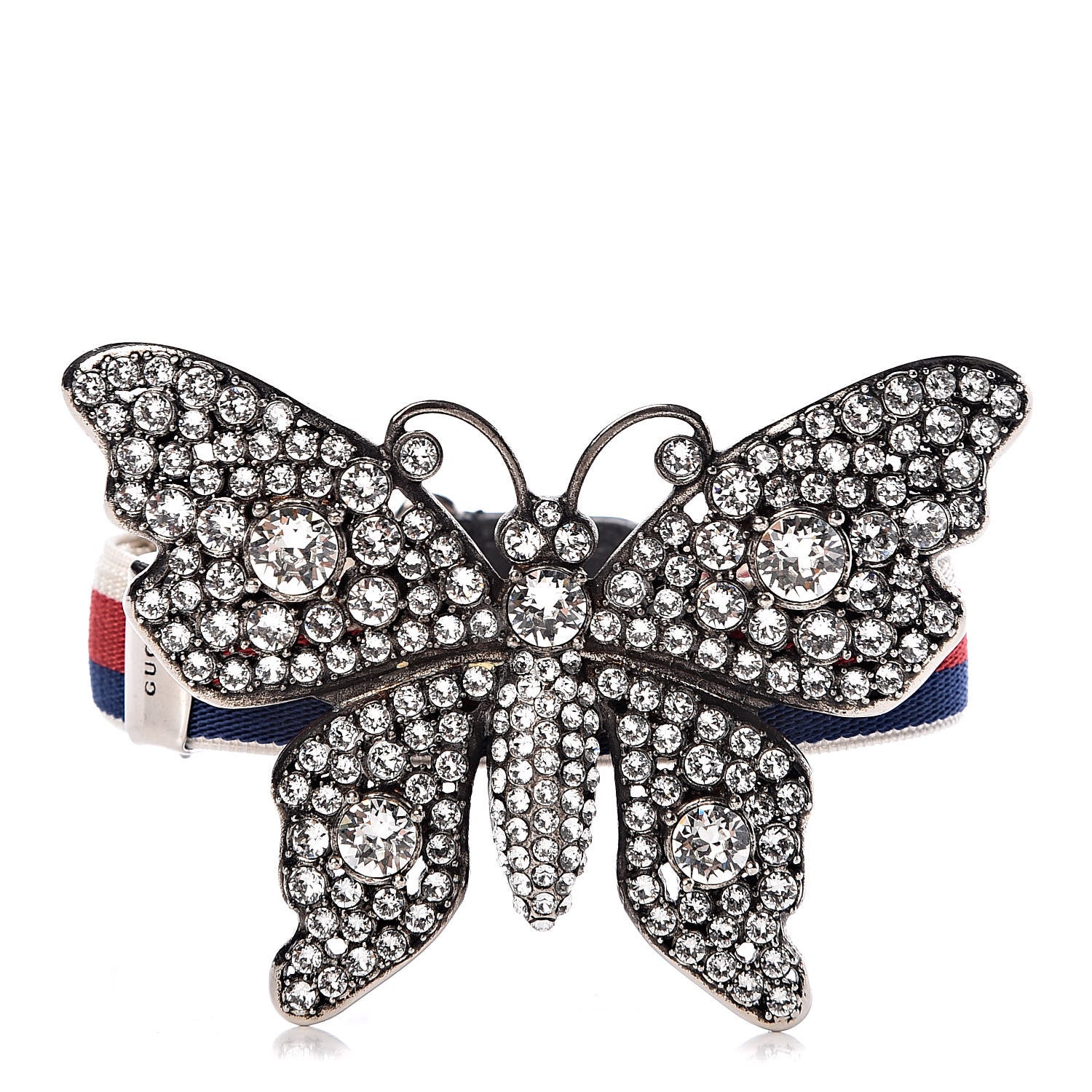 Gucci Web Crystal Butterfly Bracelet 1 of 6