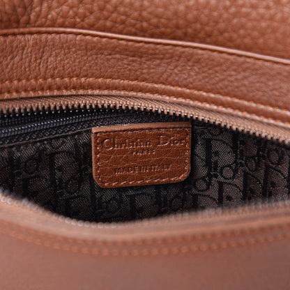 Christian Dior Calfskin Braided Gaucho Double Saddle Bag Brown 7 of 23