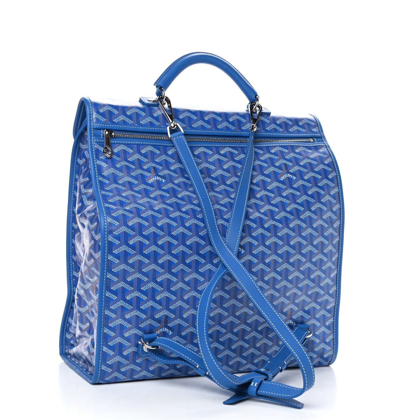 Goyardine Saint Leger Soft Briefcase Backpack Sky Blue