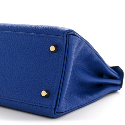 Hermes Togo Kelly Retourne 28 Bleu Royal 10 of 12
