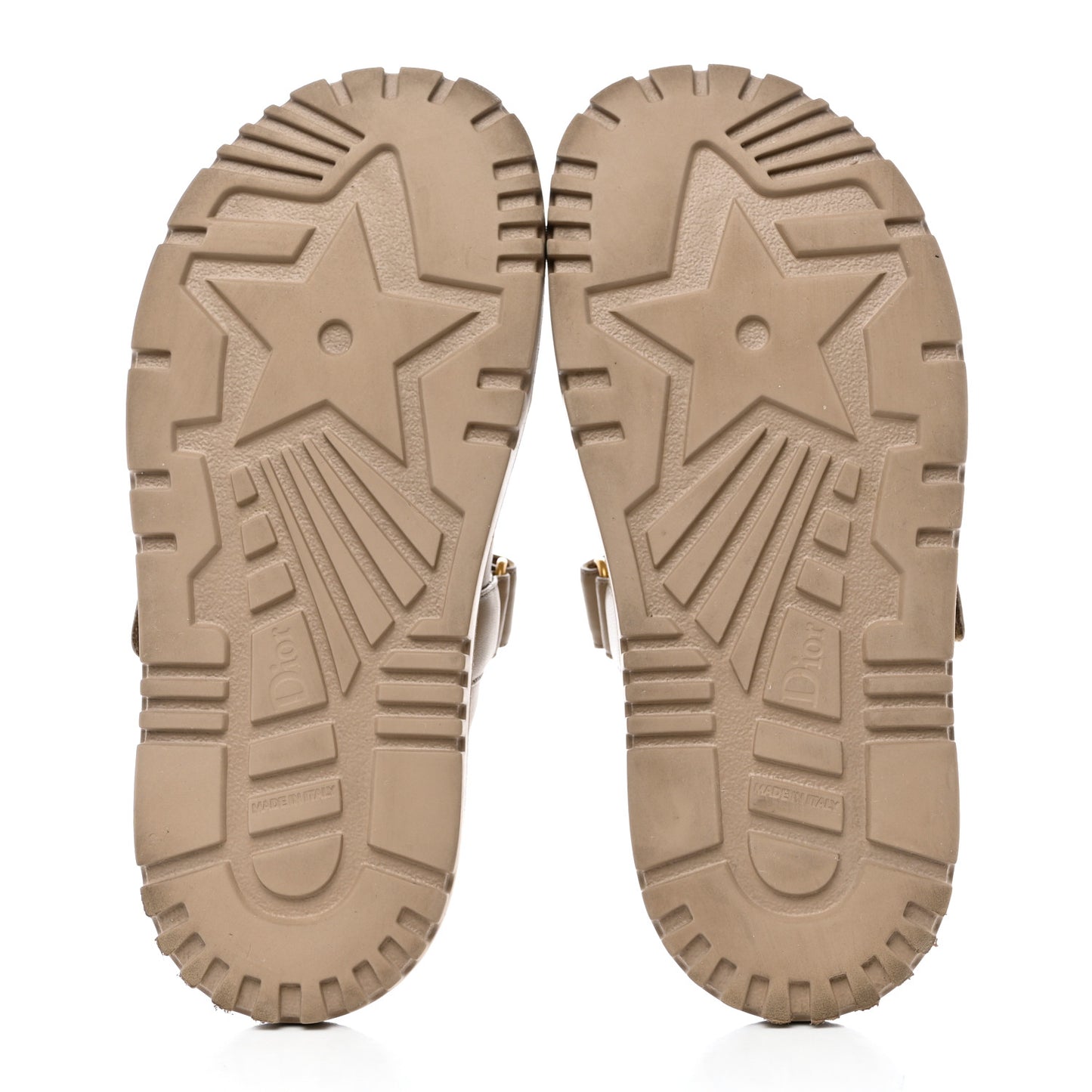 Lambskin Dioract 10mm Slide Sandals 37 Beige