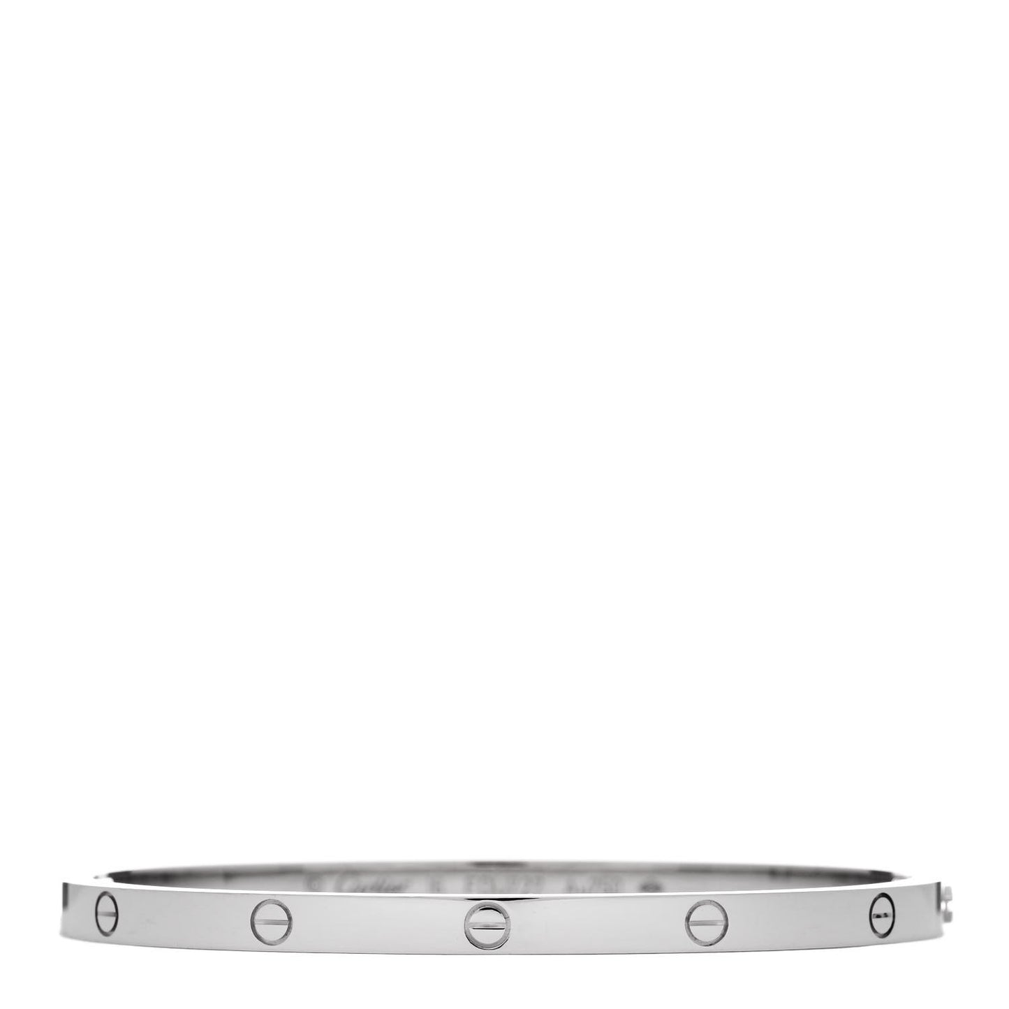 18K White Gold Small LOVE Bracelet 16