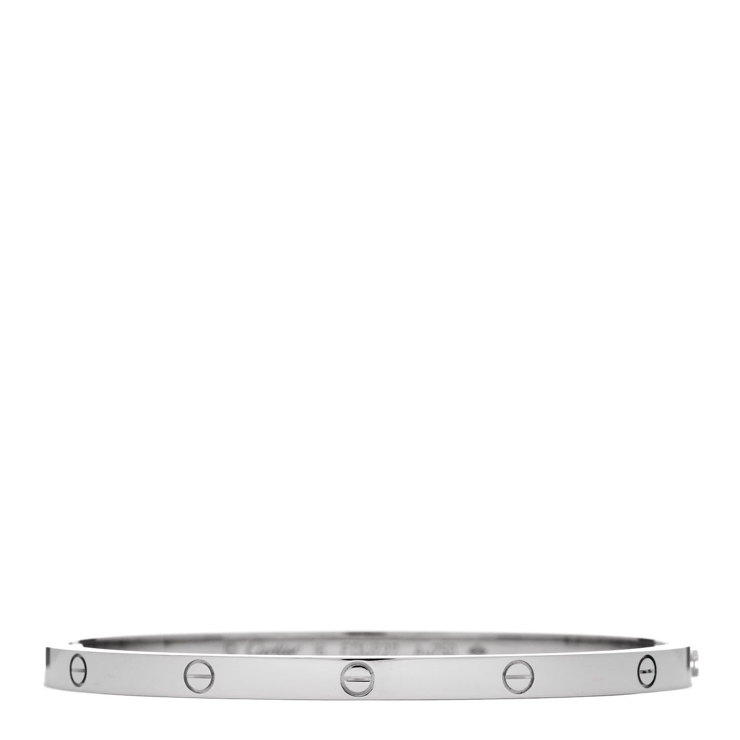 Cartier 18K White Gold Small LOVE Bracelet 16 1 of 8