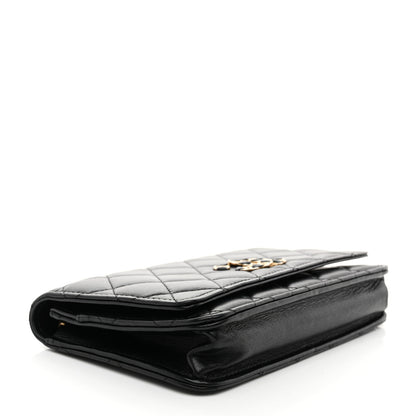 Chanel Lambskin Quilted Infinity Wallet On Chain WOC Black 4 of 11