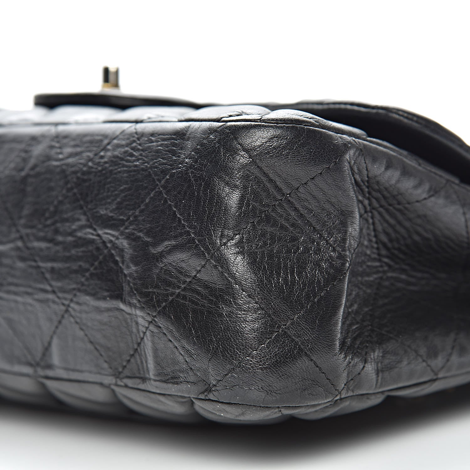 Chanel Lambskin Quilted Jumbo Single Flap Black 12 of 14
