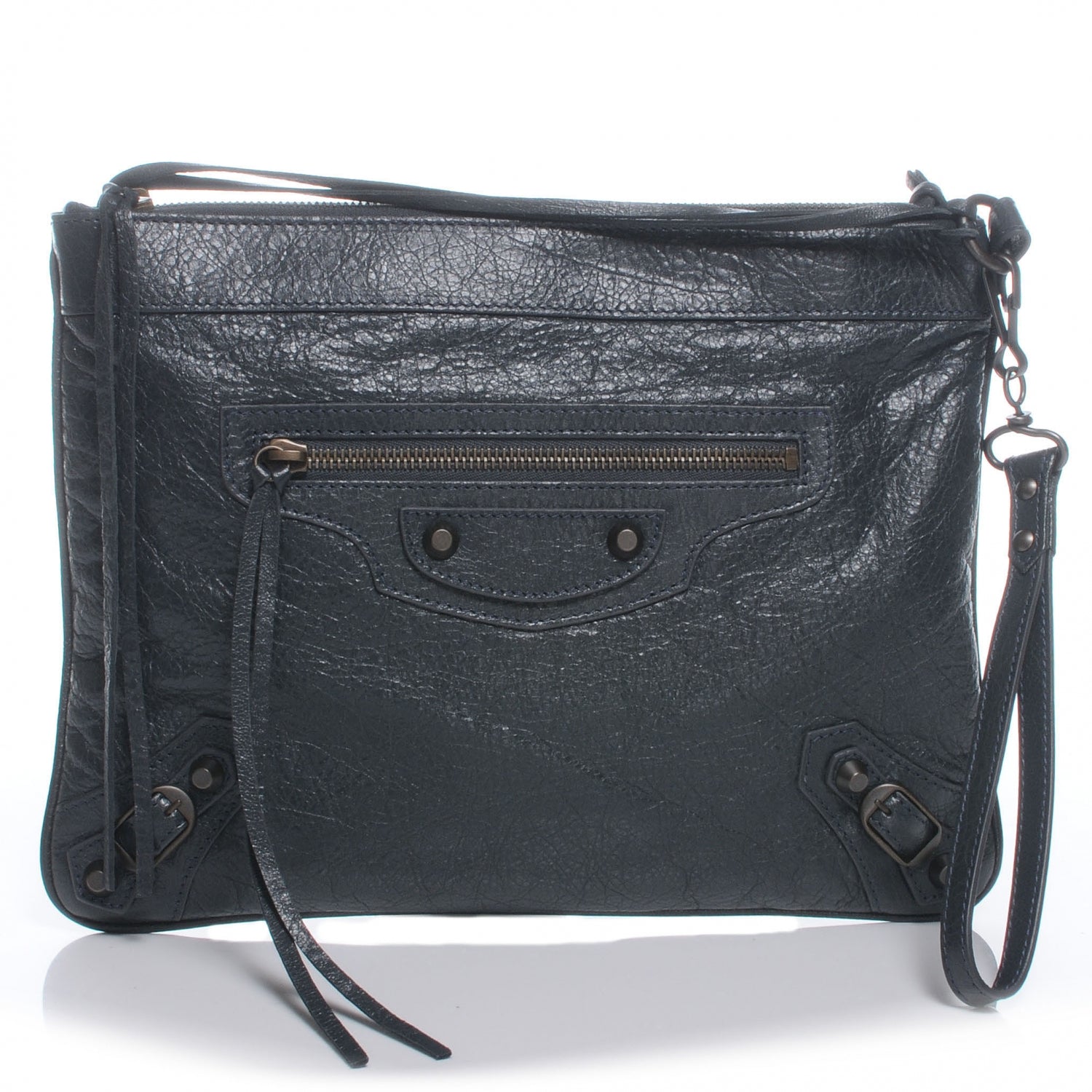 Balenciaga Agneau Flat Handle Clutch Anthracite 1 of 7
