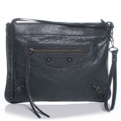 Balenciaga Agneau Flat Handle Clutch Anthracite 1 of 7