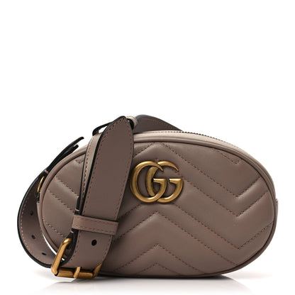 Gucci Calfskin Matelasse GG Marmont Belt Bag 85 34 Porcelain Rose 1 of 8