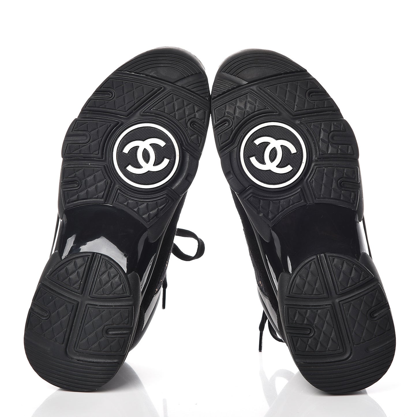 Velour Tweed CC Sneakers 37.5 Black Gold