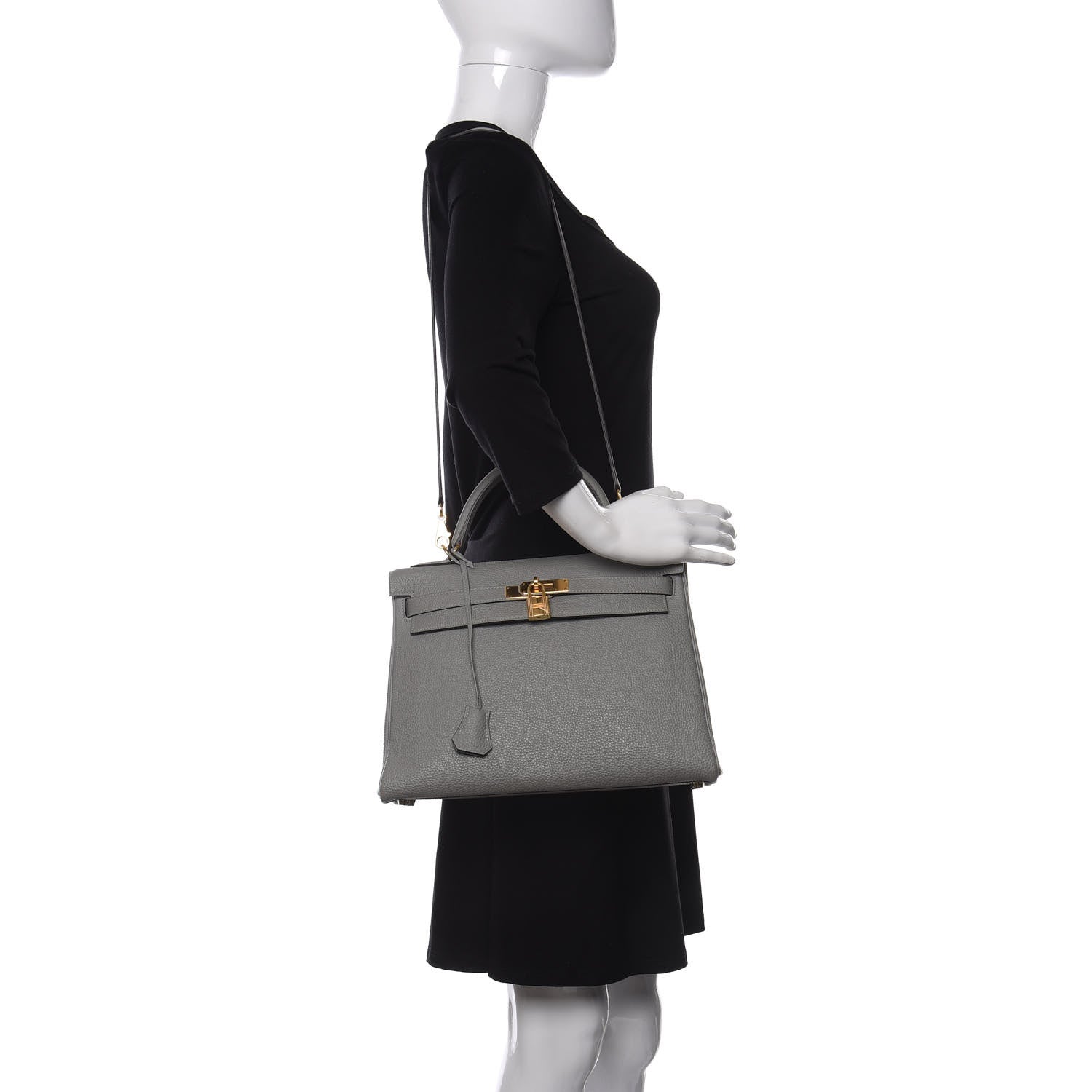 Hermes Togo Kelly Retourne 32 Gris Mouette 2 of 10