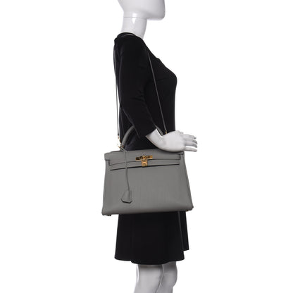 Hermes Togo Kelly Retourne 32 Gris Mouette 2 of 10
