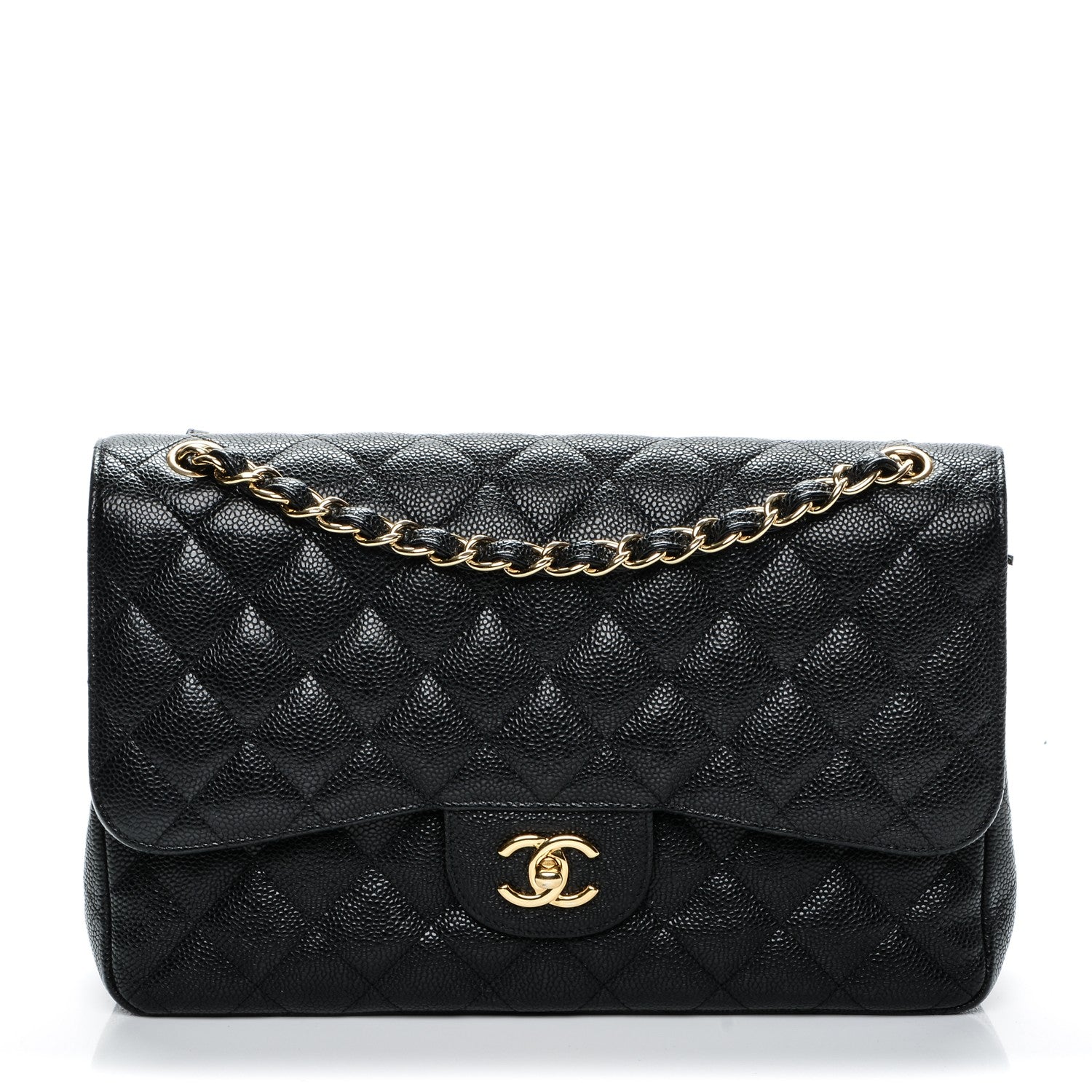 Chanel Caviar Quilted Jumbo Double Flap Black 1 of 7