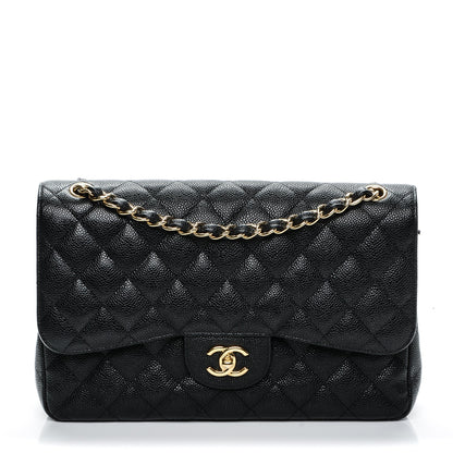 Chanel Caviar Quilted Jumbo Double Flap Black 1 of 7