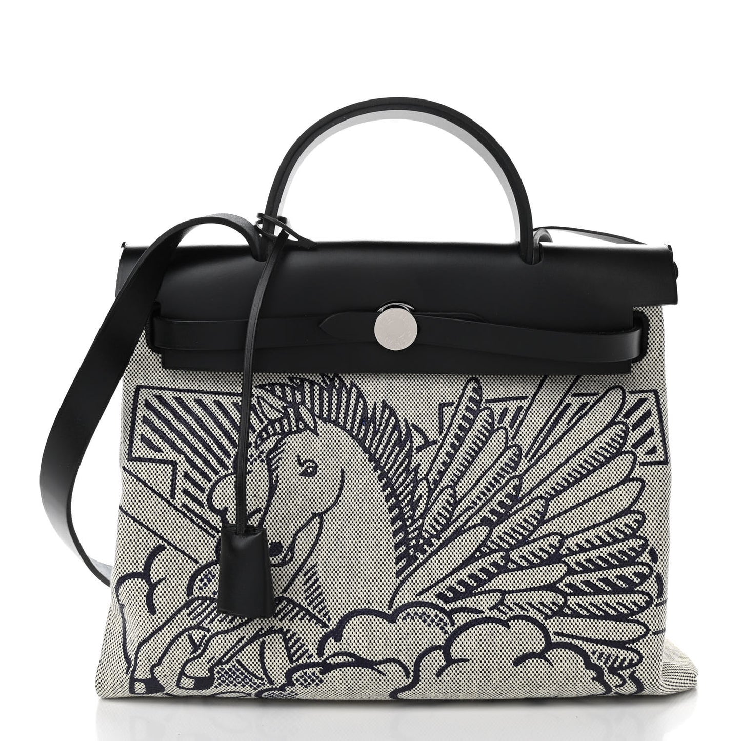 Vache Hunter Toile H Pegase Pop Herbag Zip Retourne 31 PM Bleu Indigo Ecru Black