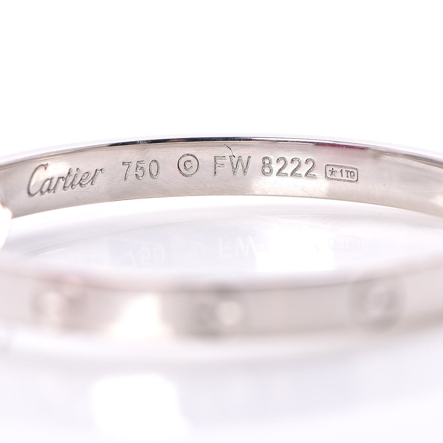 18K White Gold Large LOVE Hoop Earrings
