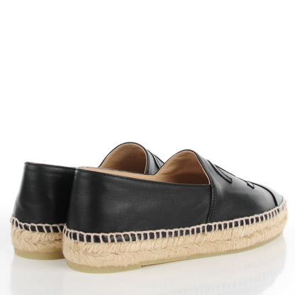 Chanel Lambskin CC Espadrilles 36 Black 4 of 9