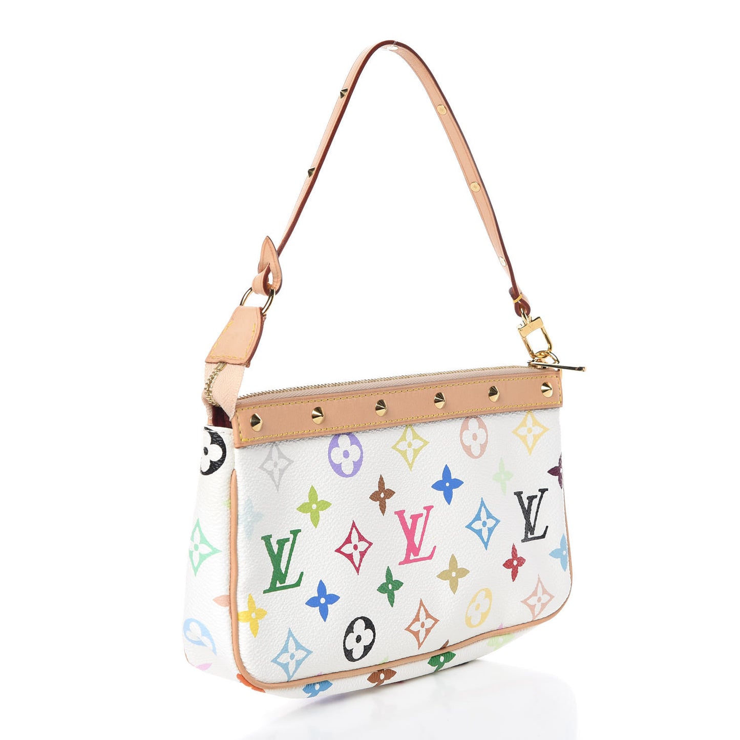 Monogram Multicolor Pochette Accessories White