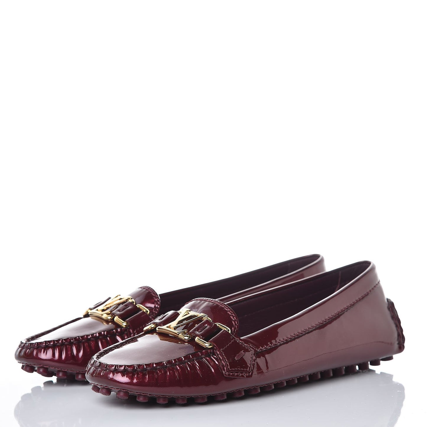 Patent Calfskin Oxford Loafers 36.5 Rouge Fauviste