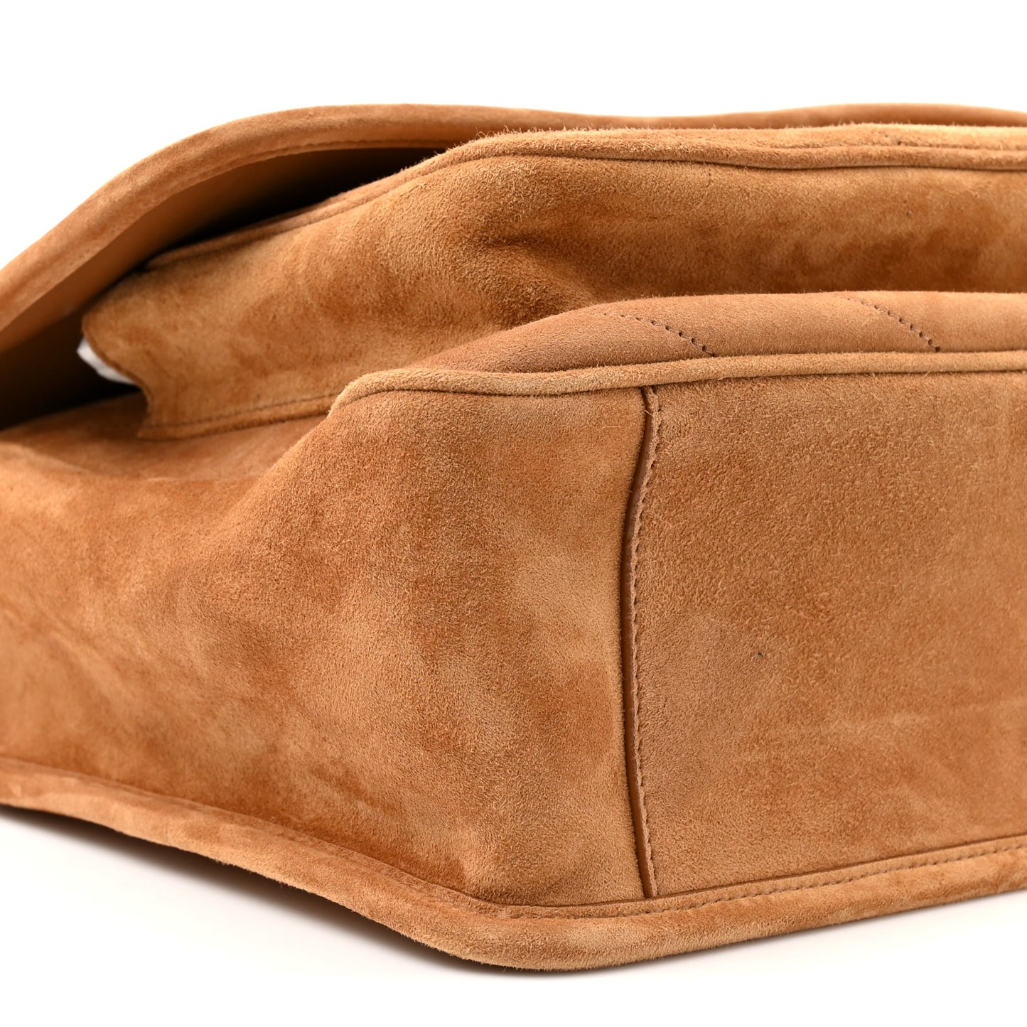 Suede Monogram Medium Niki Chain Satchel Cinnamon
