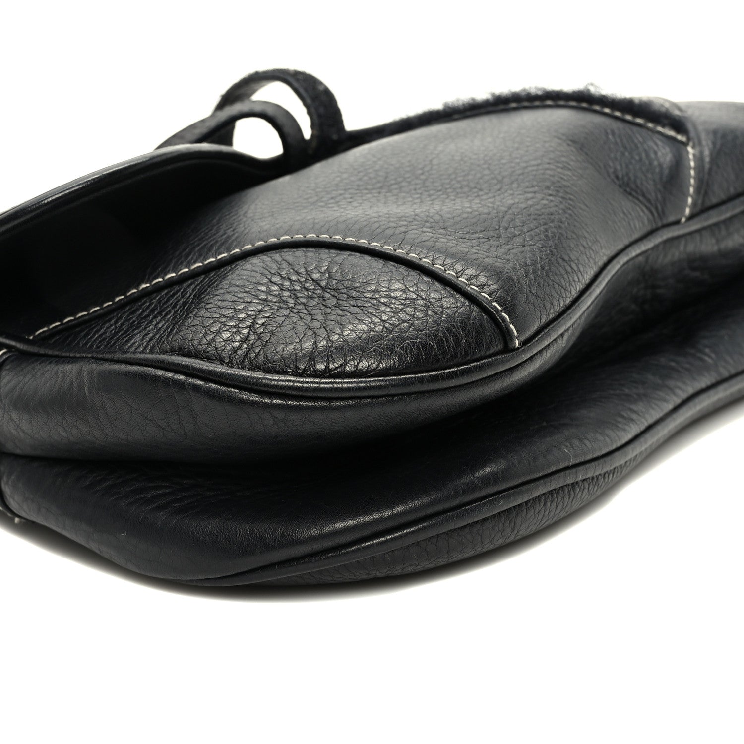 Christian Dior Calfskin Double Saddle Bag Black 9 of 10