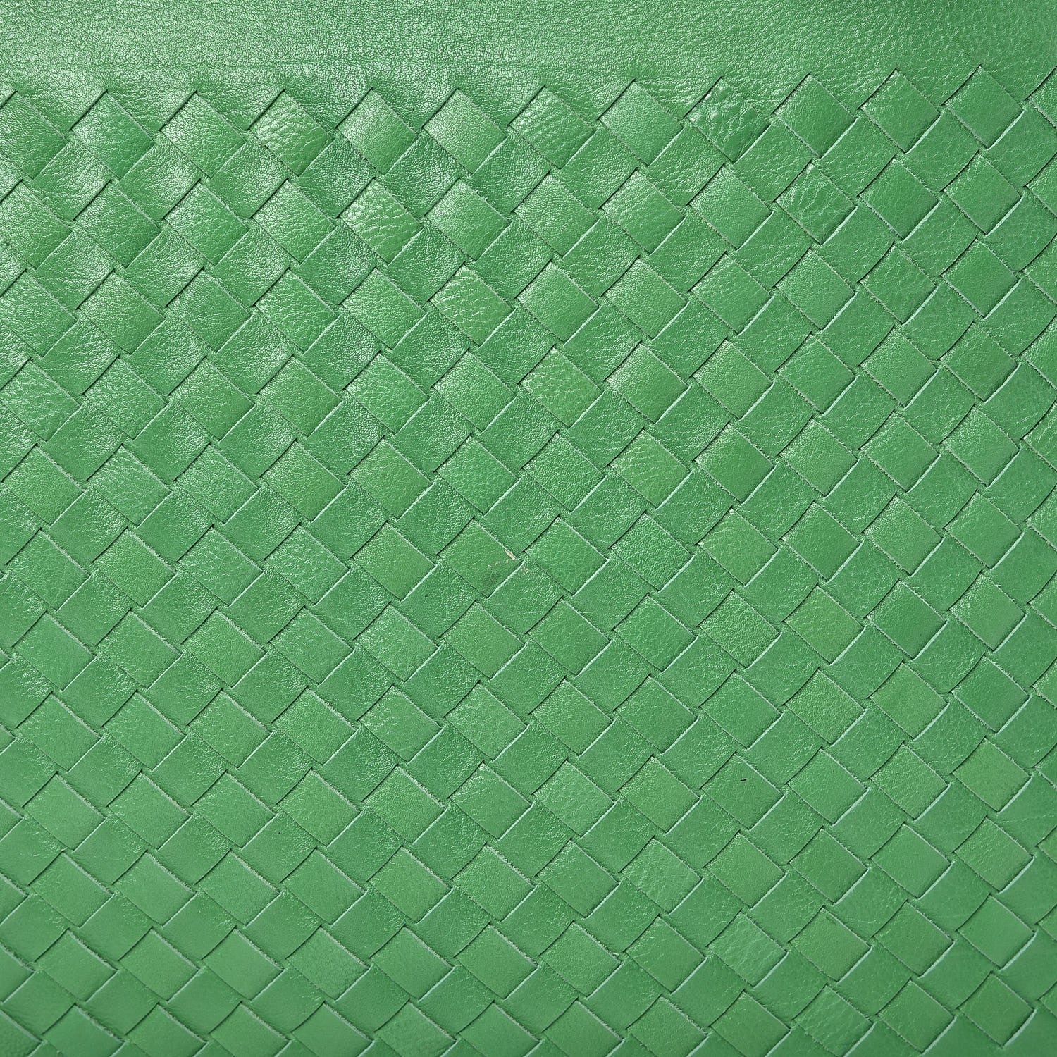 Bottega Veneta Calfskin Intrecciato Flat Tote Green 9 of 10