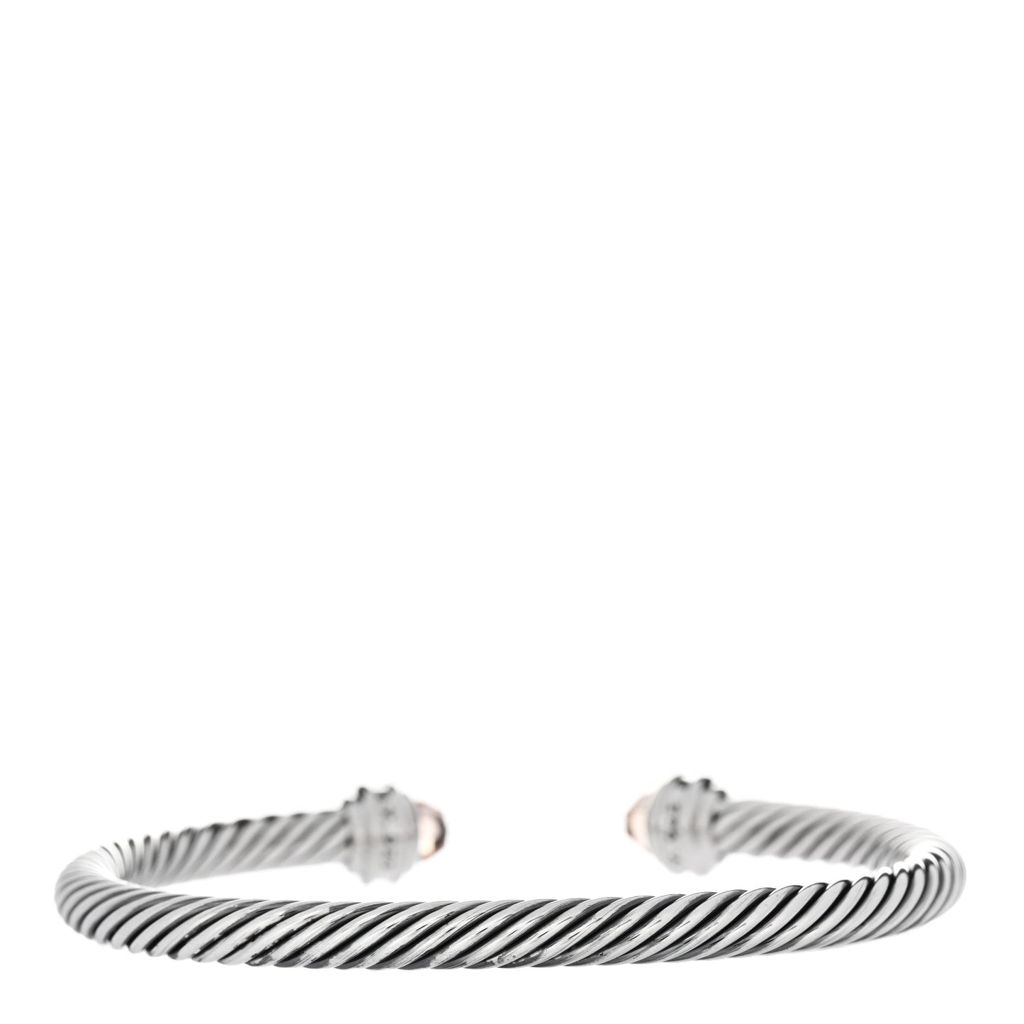 Sterling Silver Diamond Morganite 5mm Cable Classics Princess Bracelet