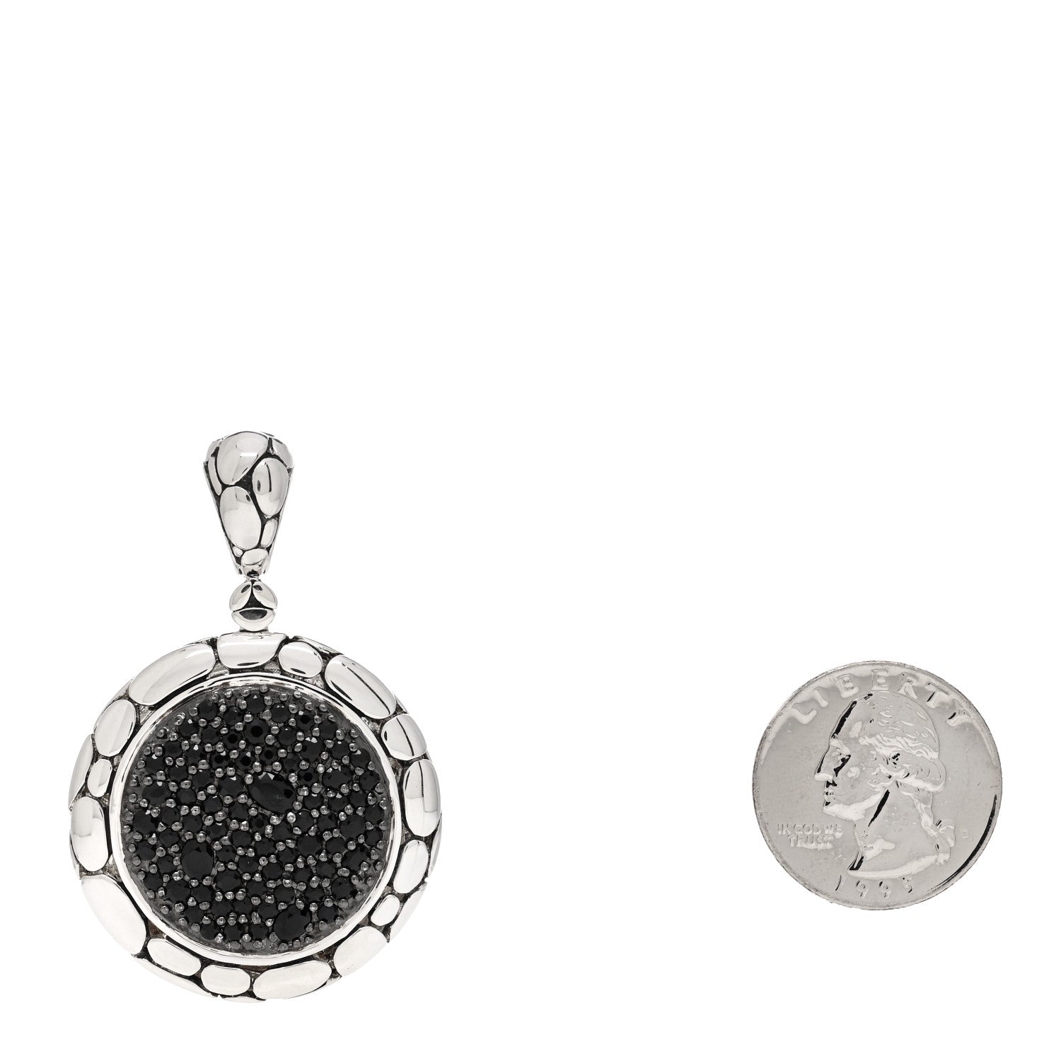 John Hardy Sterling Silver Black Sapphire Kali Pendant 2 of 3