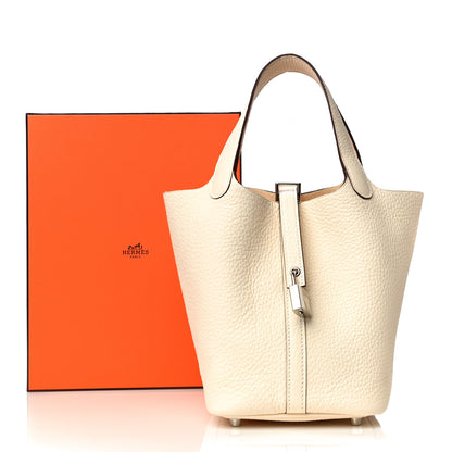 Hermes Taurillon Clemence Picotin Lock 18 PM Nata 9 of 9