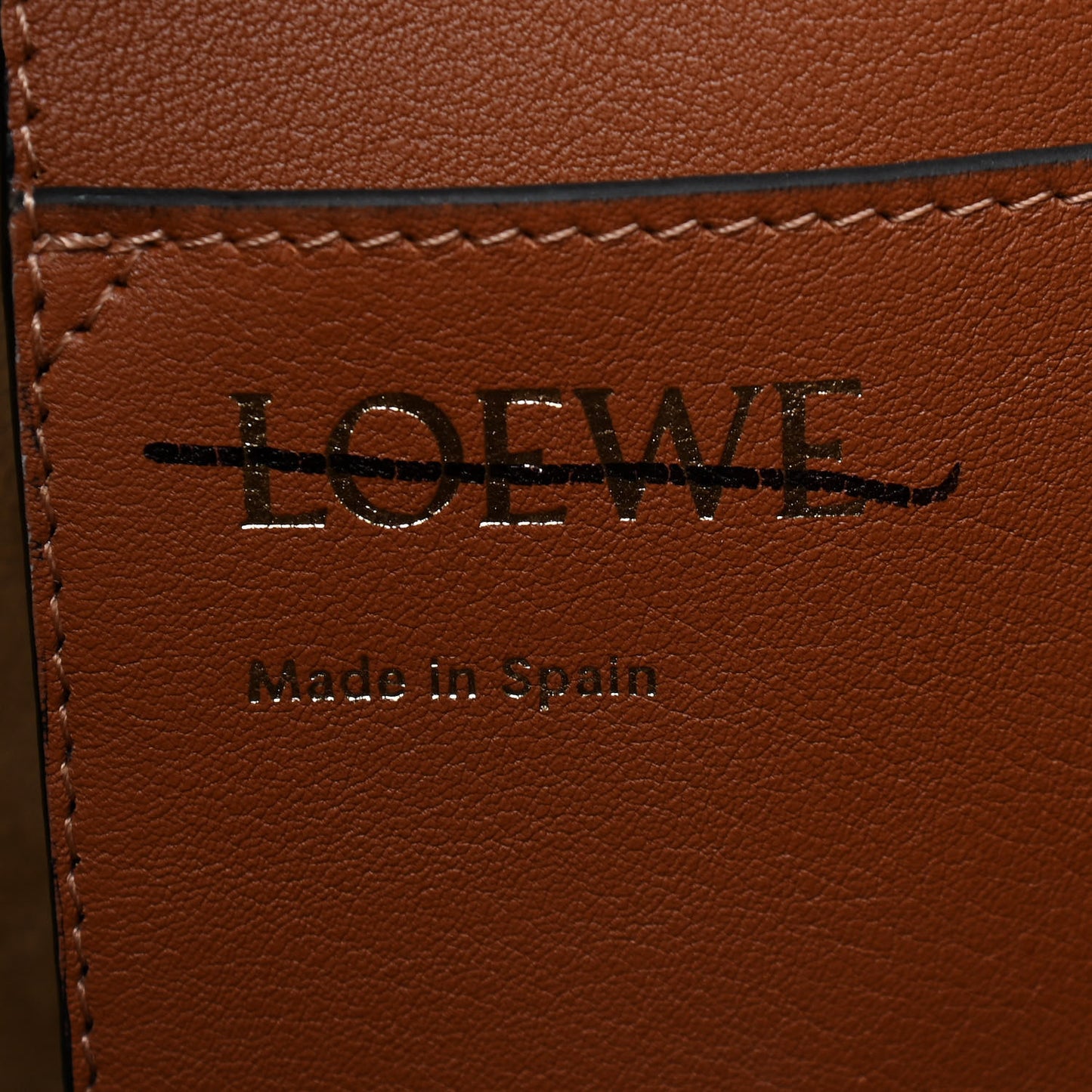 Smooth Calfskin Small Anagram Tote Tan