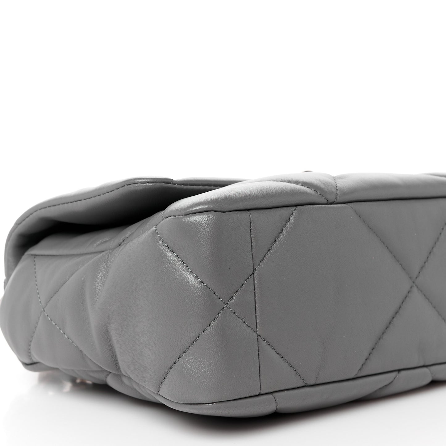 Lambskin Quilted Medium Chanel 19 Flap Dark Grey