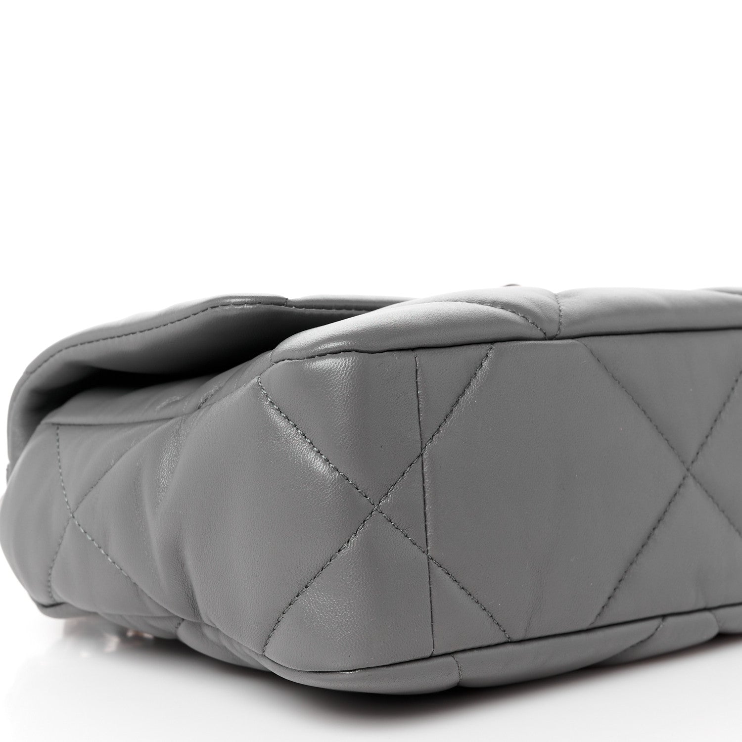 Chanel Lambskin Quilted Medium Chanel 19 Flap Dark Grey 9 of 10