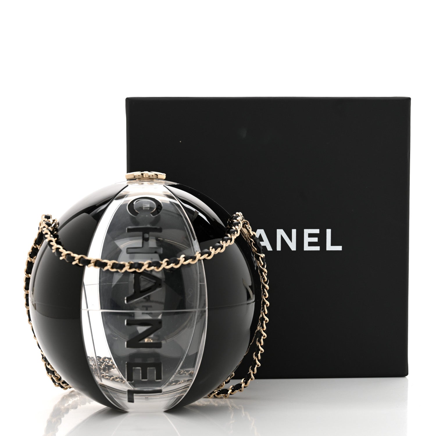 Chanel Plexiglass Coco Beach Ball Minaudiere Clutch  Black 11 of 11